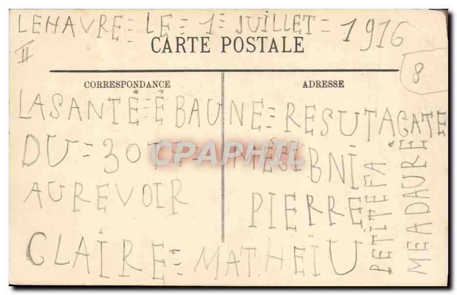 CPA Bateau Guerre Escadre par gros temps — Verso