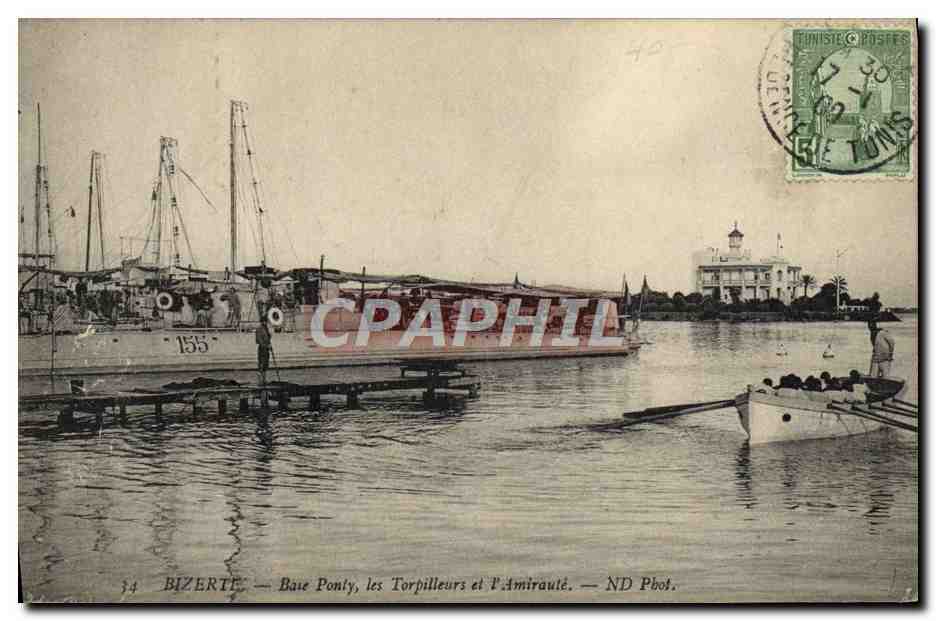 Bizerte — Base Ponty, los Torpilleurs y la Almirantazgo — ND Pbot.