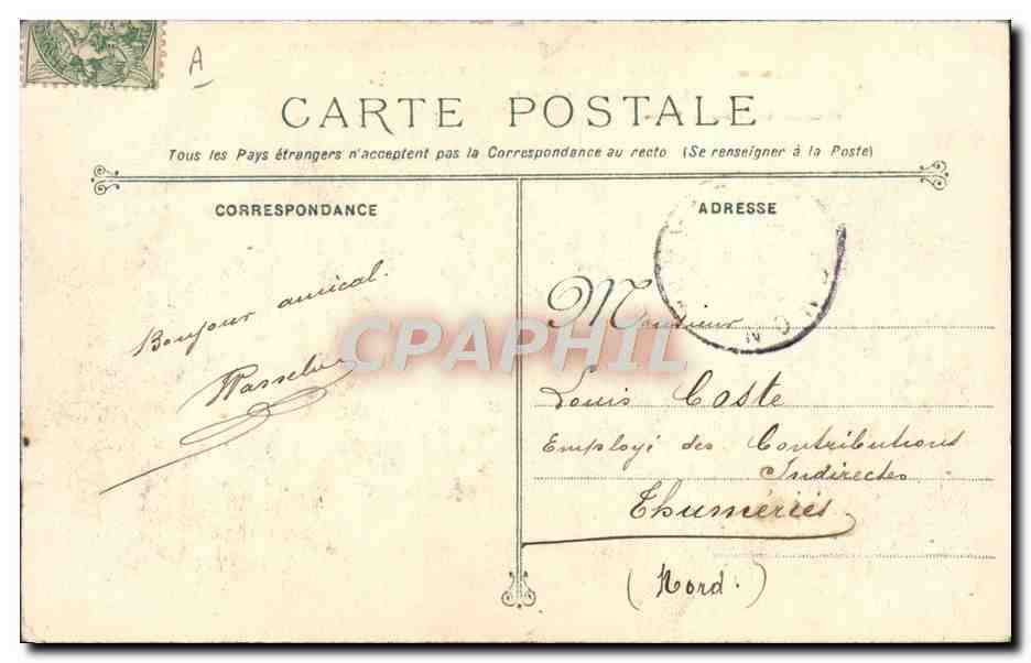 Cuirasse Éscadre Iena après l'explosion du 12 Mars 1907 — (200 victimes) — Éditeur : G. Marius Bara — Toulon, n° 224 — Verso