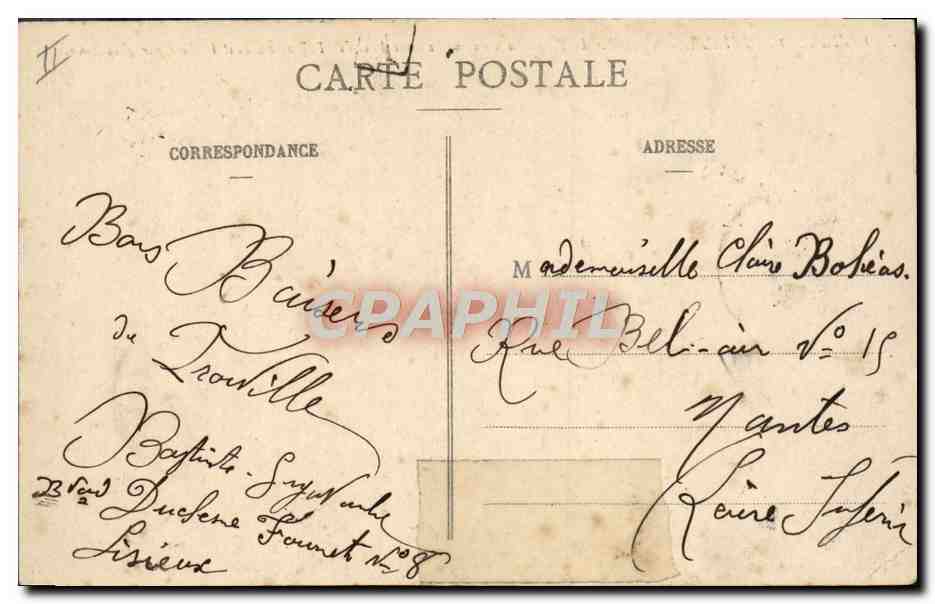 CPA Bateau Guerre Trouville Deauville Escadrille de torpilleurs manoeuvres dans la Manche ralliant le port  — Verso
