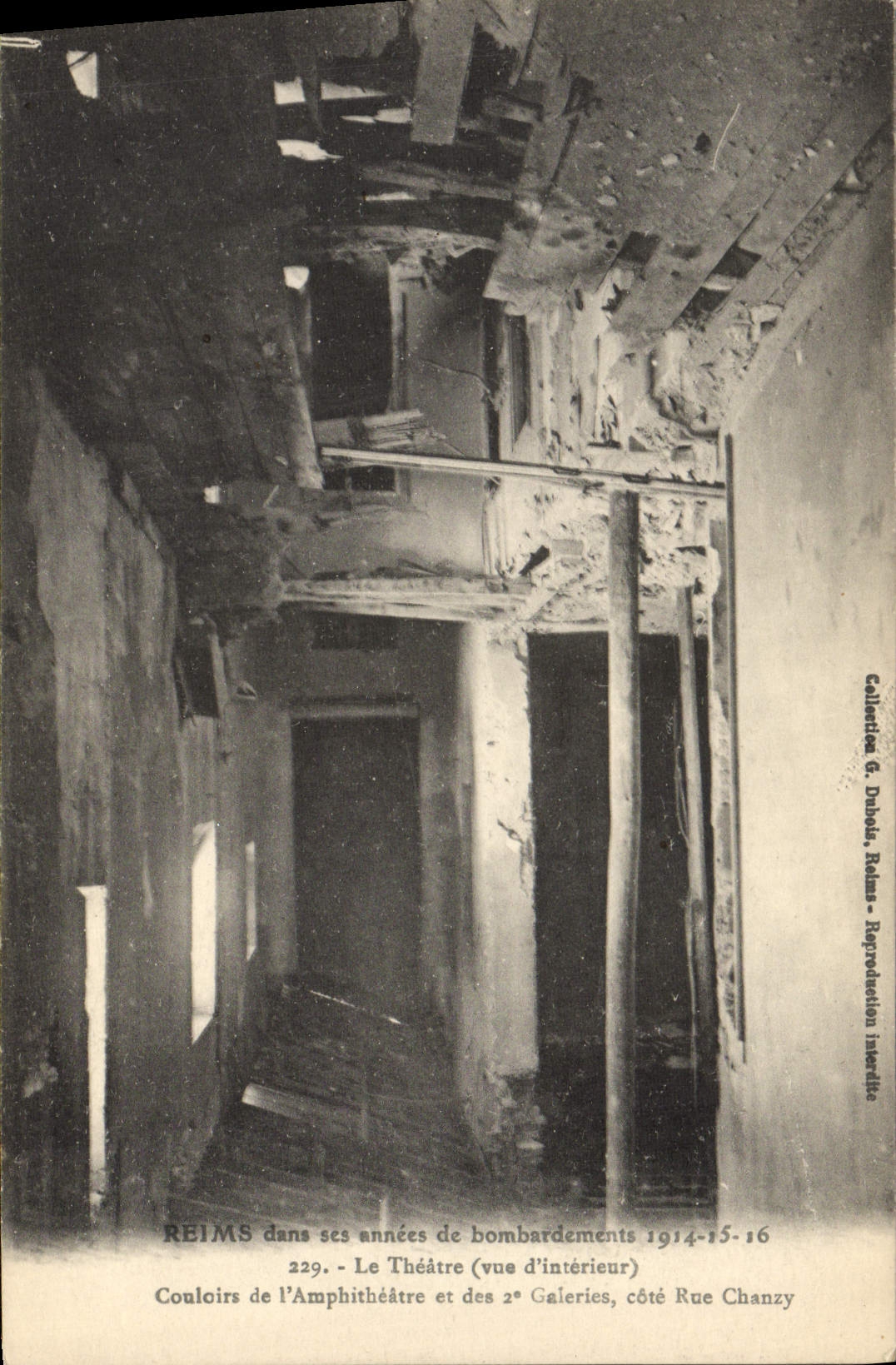 Reims — Théâtre après bombardements 1914-16 — Collection G. Dubois, Reims