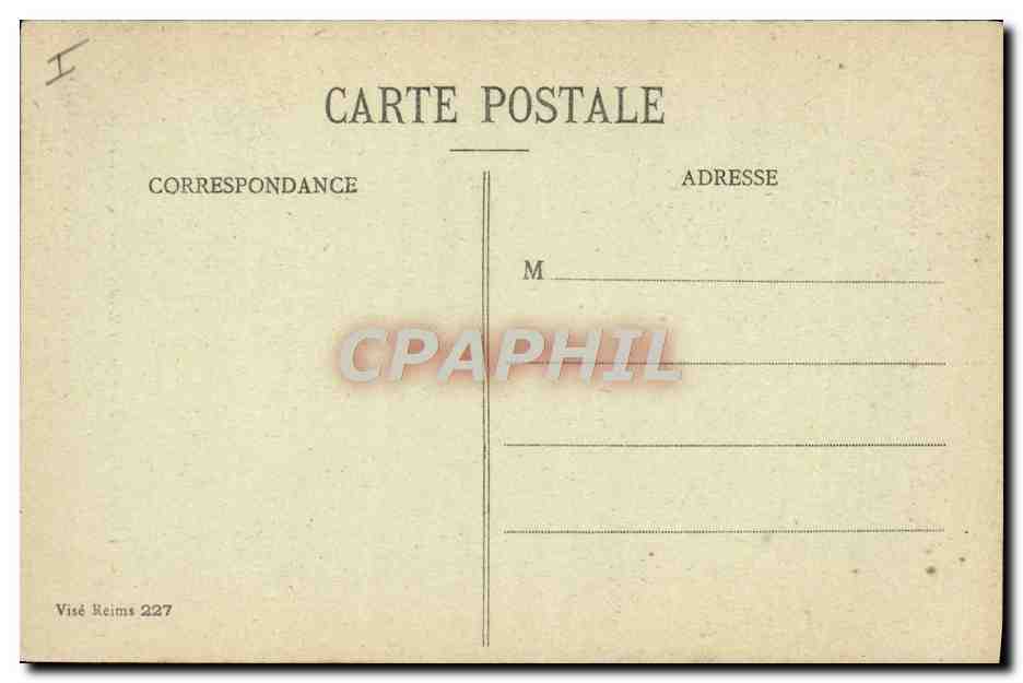 Reims — Théâtre après bombardements 1914-16 — Collection G. Dubois, Reims — Achterkant