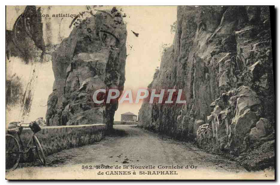 CPA Cannes St Raphael Route de la Nouvelle Corniche de Cannes a St Raphael Velo 