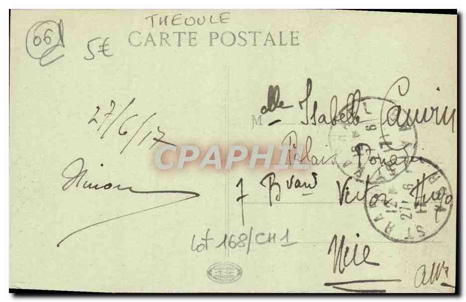 CPA Cannes St Raphael Route de la Nouvelle Corniche d'Or de Cannes a St Raphael — Verso