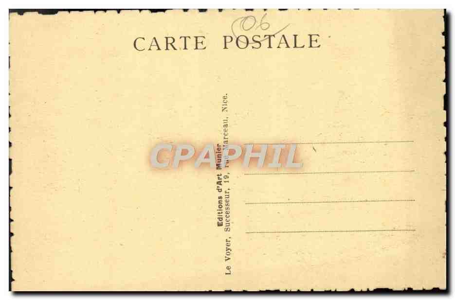 CPA Route de Nice en Italie lacets du col de Braus versant Ouest — Verso