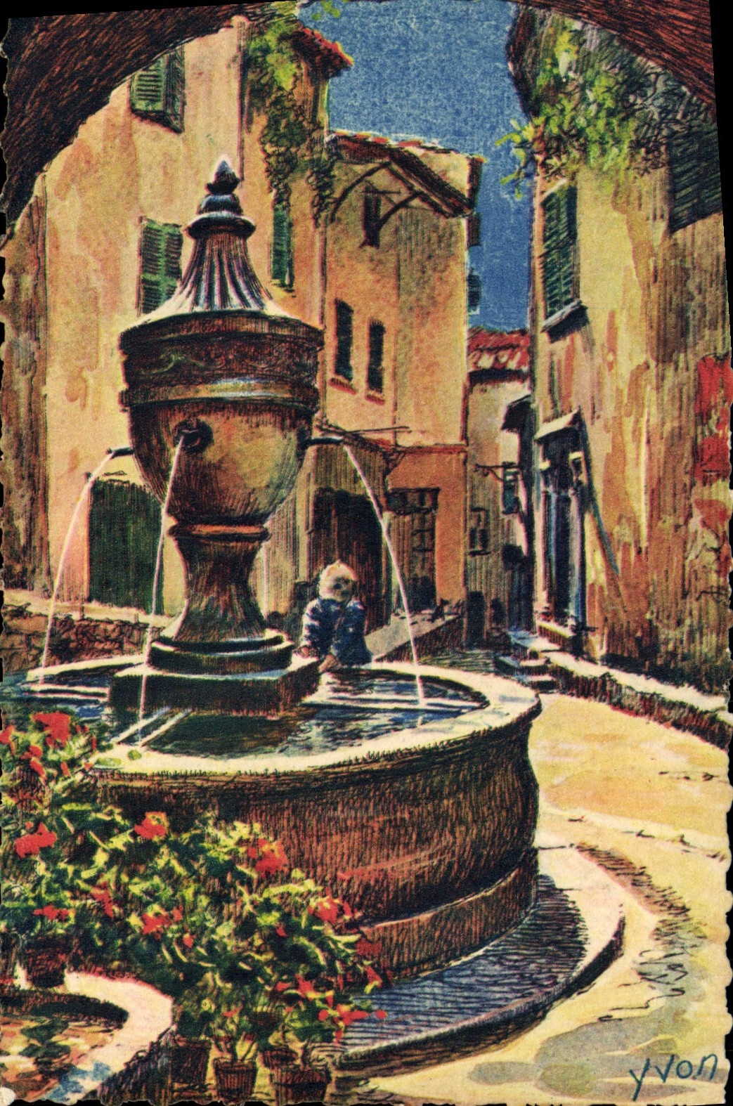 CPA Saint Paul de Vence La Vieille Fontaine