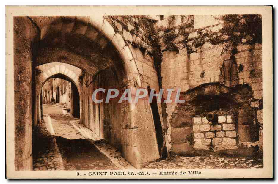CPA Saint Paul de Vence Entree de Ville