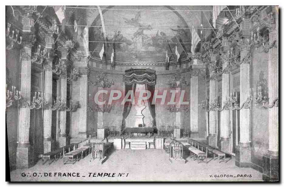 CPA Grand orient de France Temple n°1 Franc Maconnerie 
