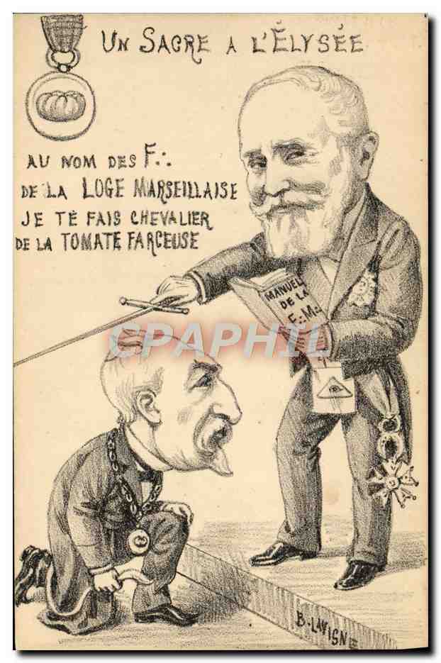 CPA Franc Maconnerie Un sacre a l'Elysee Loge marseillaise Marseille TOP