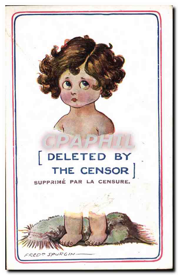 CPA Fantaisie Illustrateur Enfant Deleted by the censor Fred Spurgin