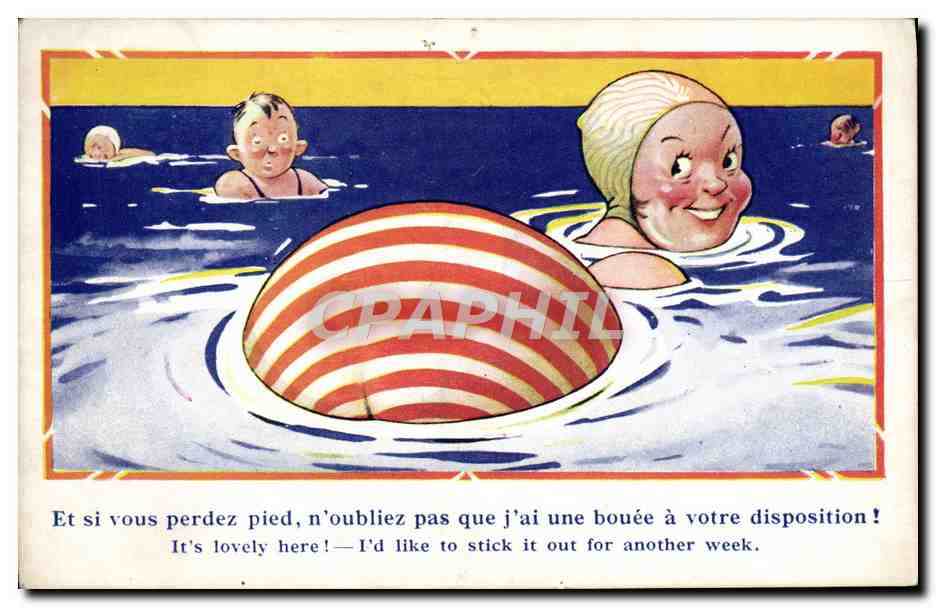 CPA Fantaisie Illustrateur Femme en maillot de bain