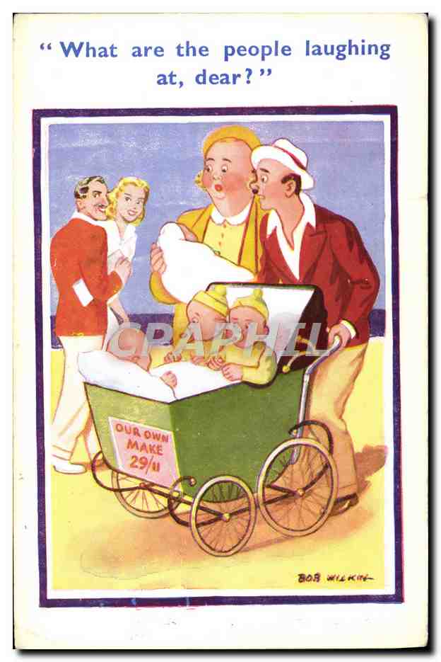 CPA Fantaisie Illustrateur Enfants Poussette