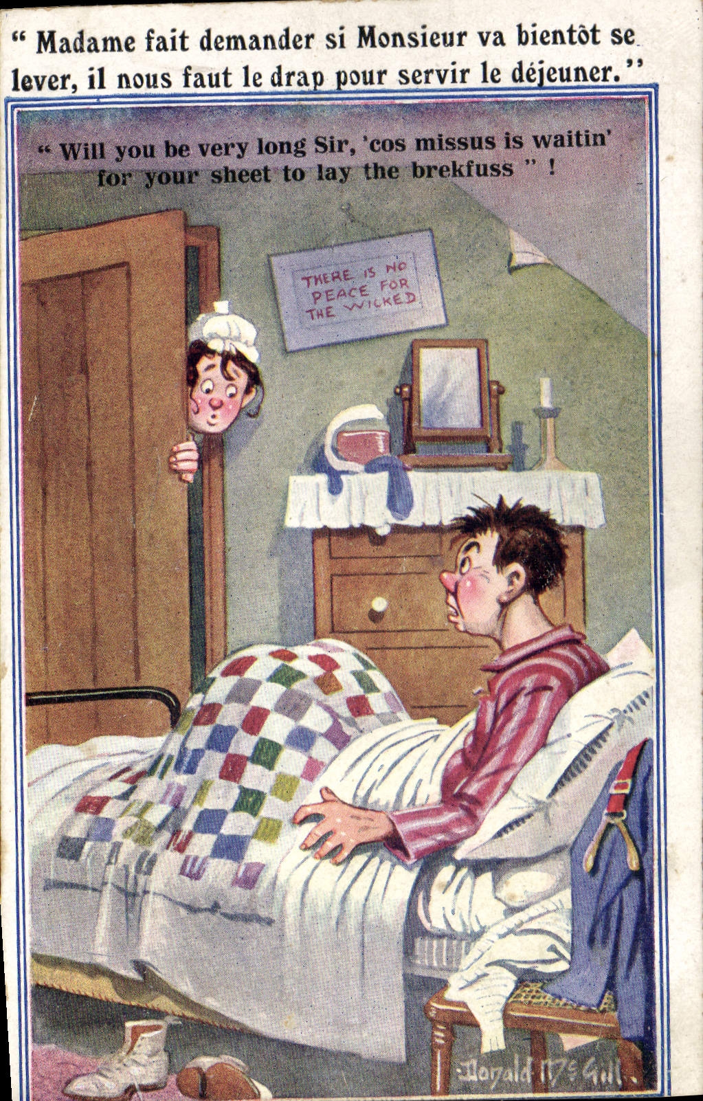 CPA Fantaisie Illustrateur Couple Donald Mc Gill