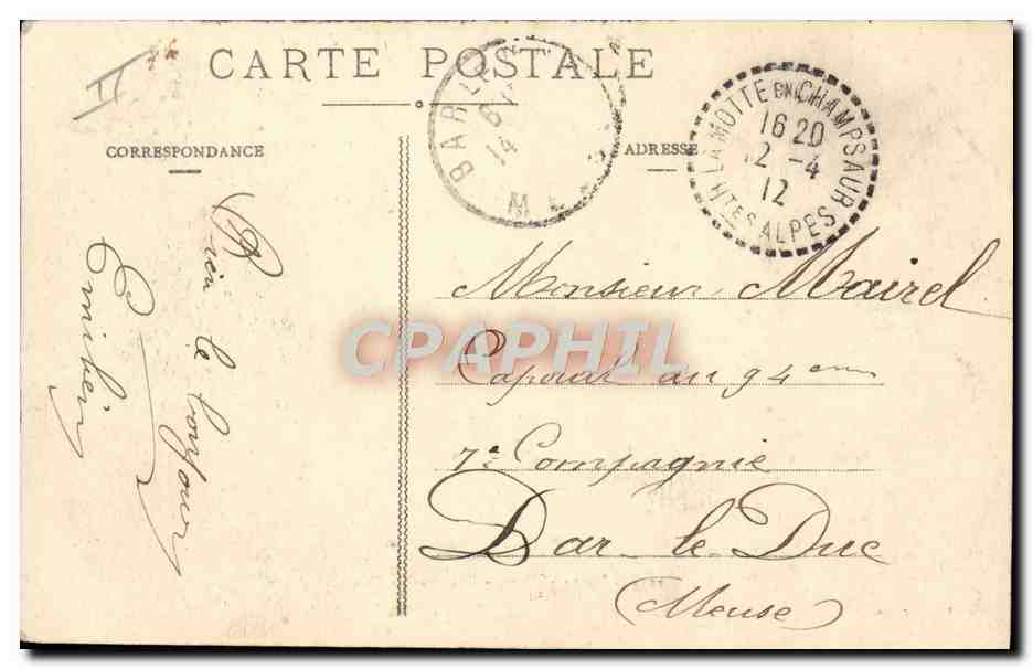 Les Alpes — Sports d'Hiver — Exercices de Skis — V. Fournier, édit. Gap, n° 1614 — Reverso