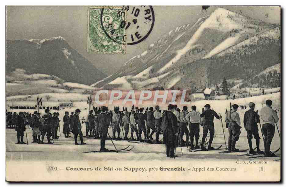Concours de Ski au Sappey, près Grenoble — Appel des Coureurs — C. B., Grenoble (3)
