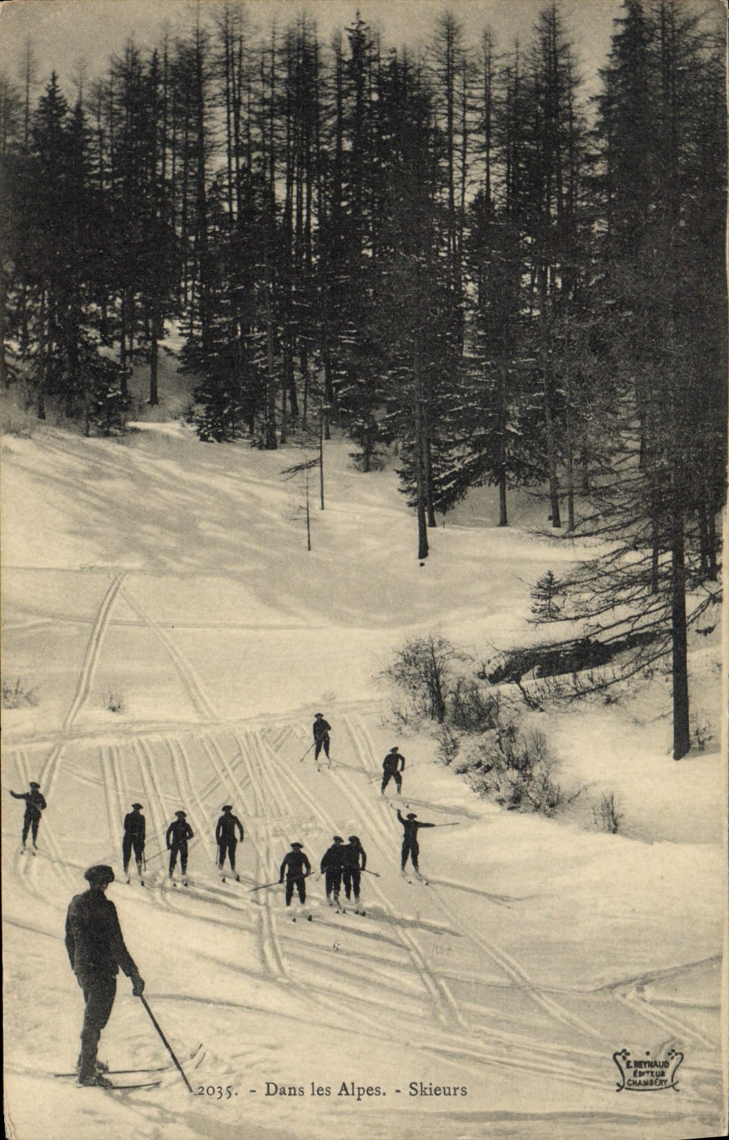 CPA Sports d'hiver Ski Skieurs Chasseurs alpins