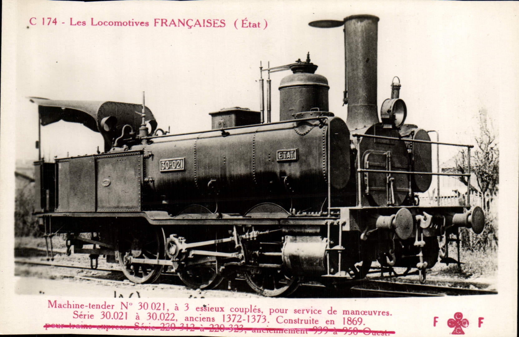 CPA Train Locomotive Machine 30 021