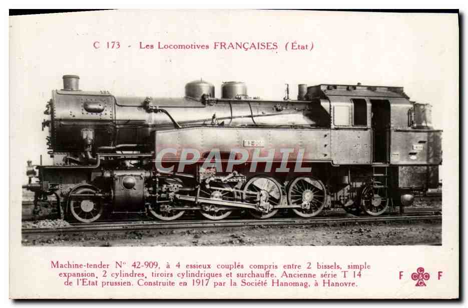 CPA Train Locomotive Machine Tender 42 909