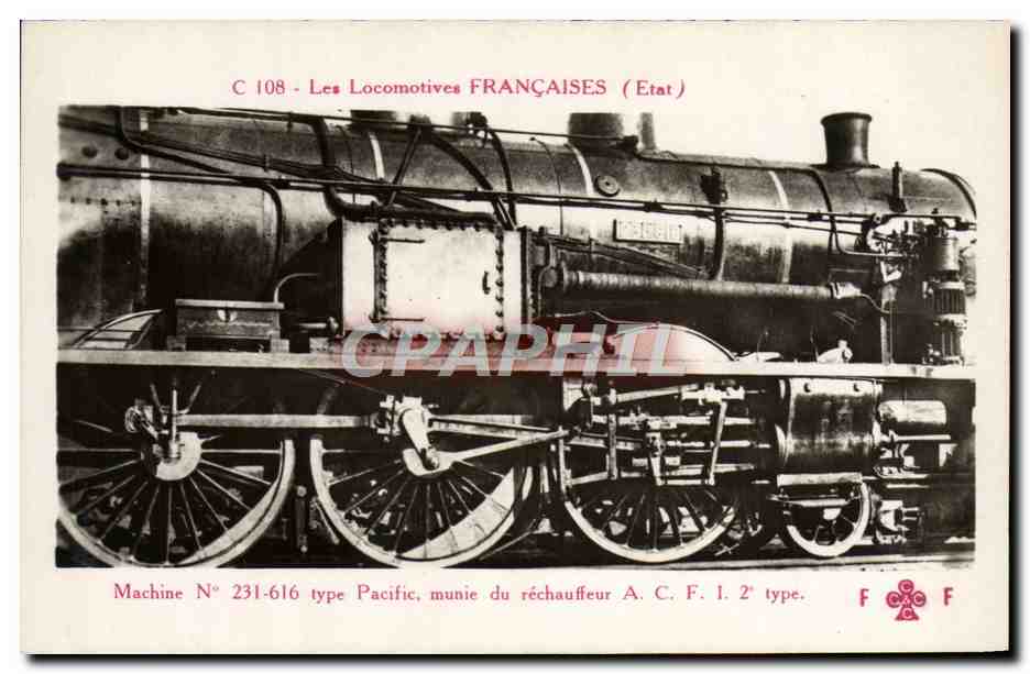 CPA Train Locomotive Machine 231 616 type Pacific