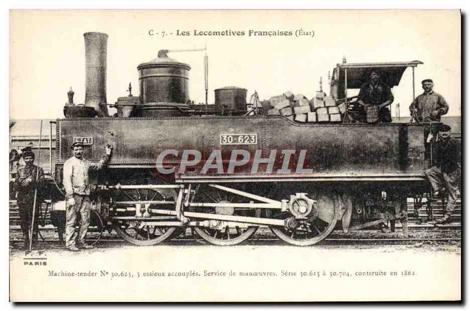 CPA Train Locomotive Machine Tender 30 623