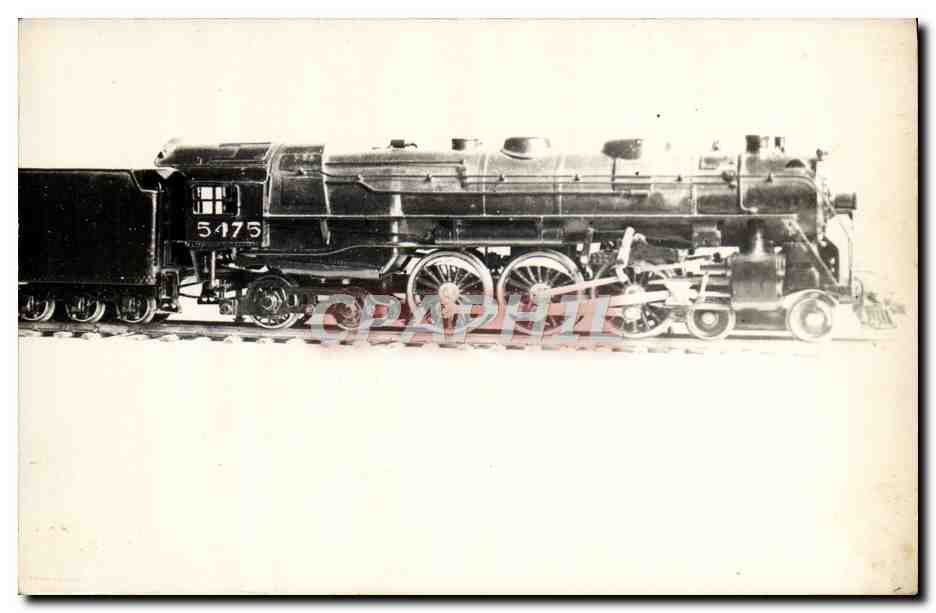 CARTE PHOTO Train Locomotive 