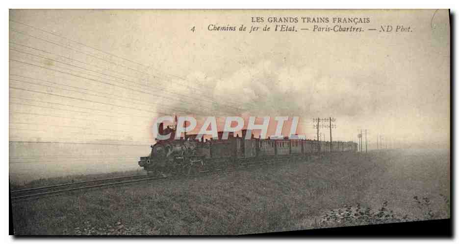 CPA Train Locomotive chemins de fer de l'Etat Paris Chartres