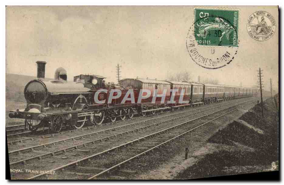 CPA Train Locomotive Roayl Train en 1887
