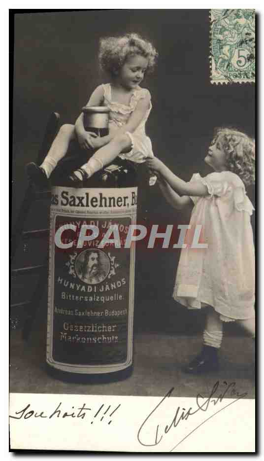 CPA Alcool Enfants Saxlehner 