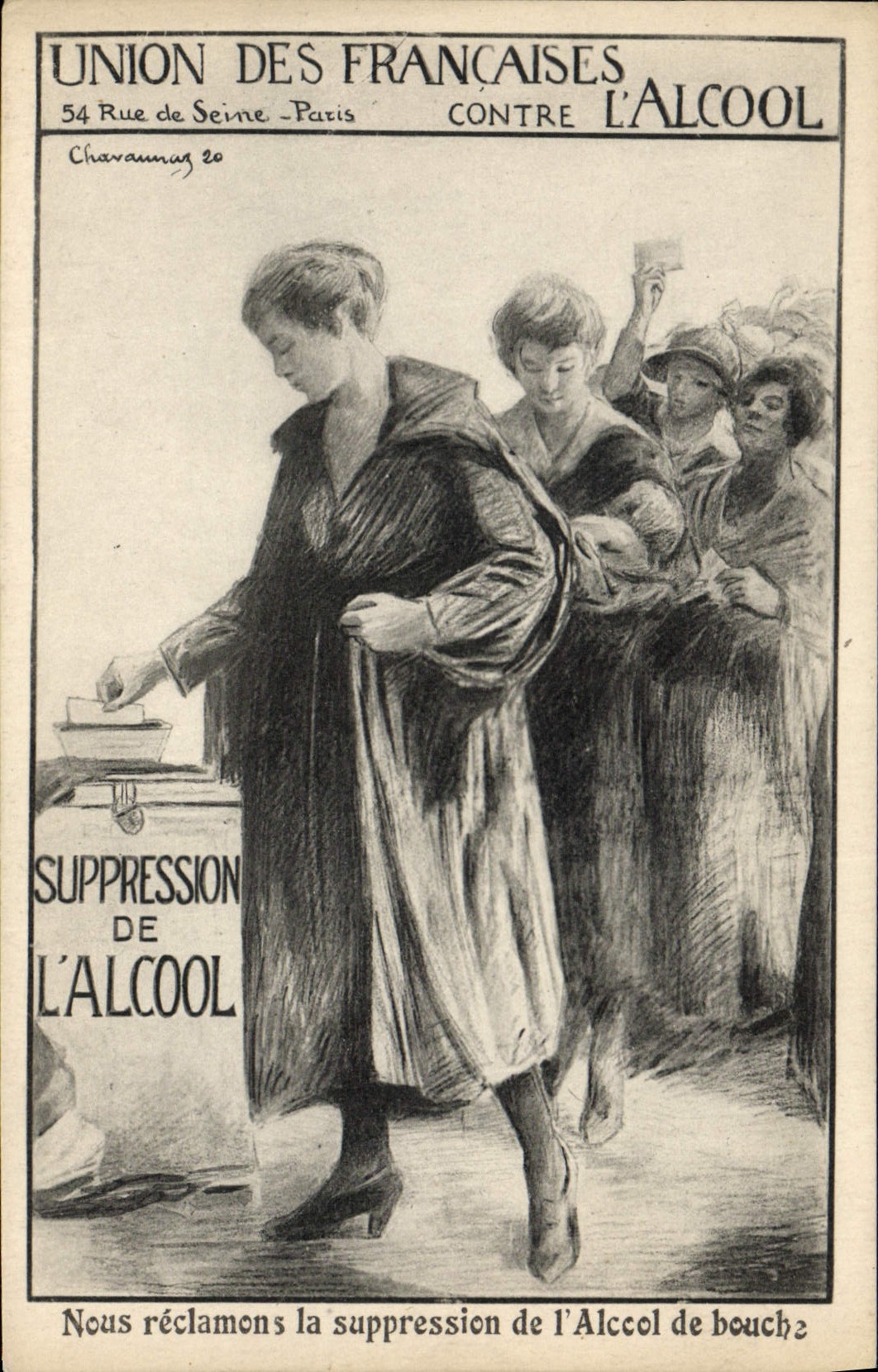 CPA Alcool Union des francaises contre l'alcool 