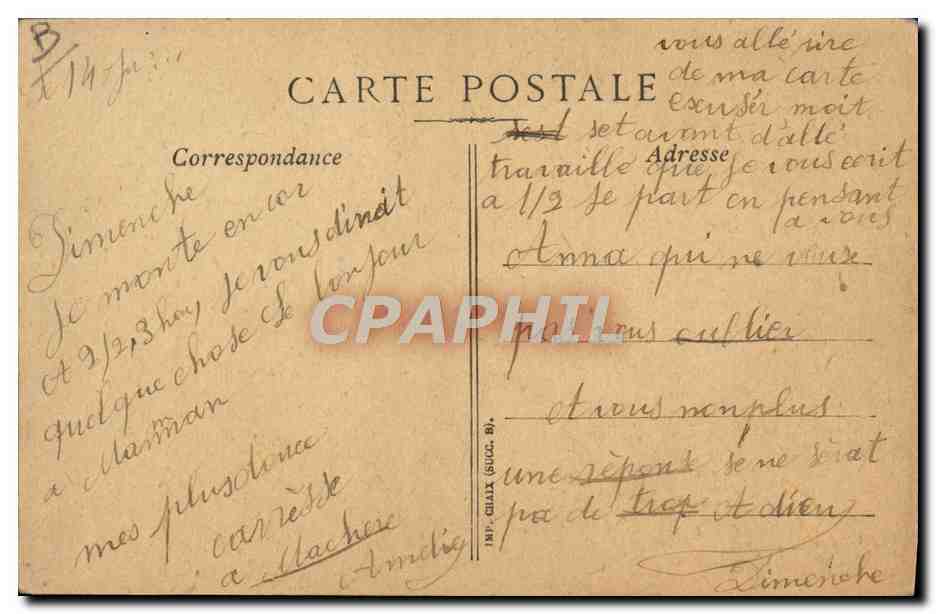 CPA Alcool Enfant Tuberculose — Verso