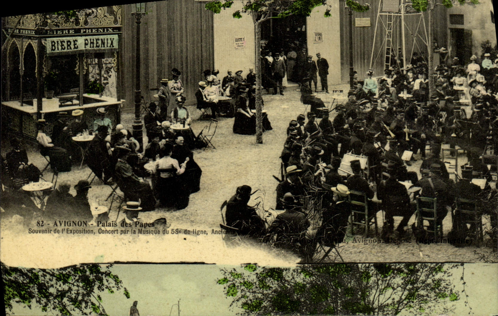 Avignon - Palais des Papes — Concert par la Musique du 58e de ligne, Ancienne Exposition — Éditeur : Depose (dépôt interdit)