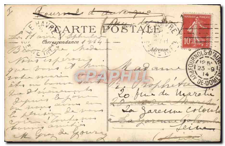 Le Havre — Voilier désembarqué rentrant au port — Éditeur ELD — Rückseite
