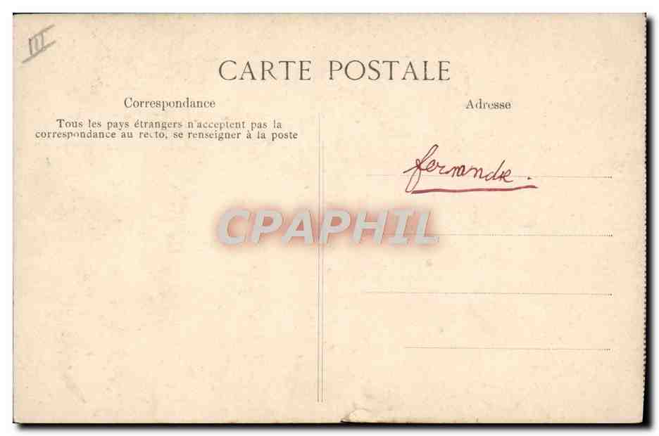 Navire à voile — dessin à l'encre et aquarelle — daté 2 mars 1920 — Verso