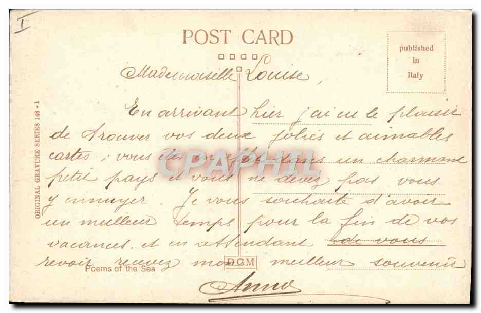 CPA Bateau Voilier  — Back