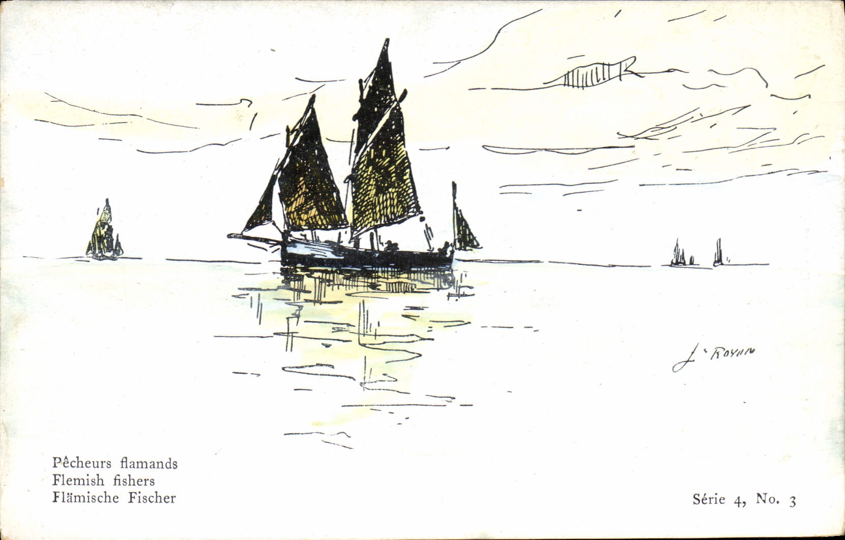 Pêcheurs flamands — Série 4, No. 3 — J. Rosum