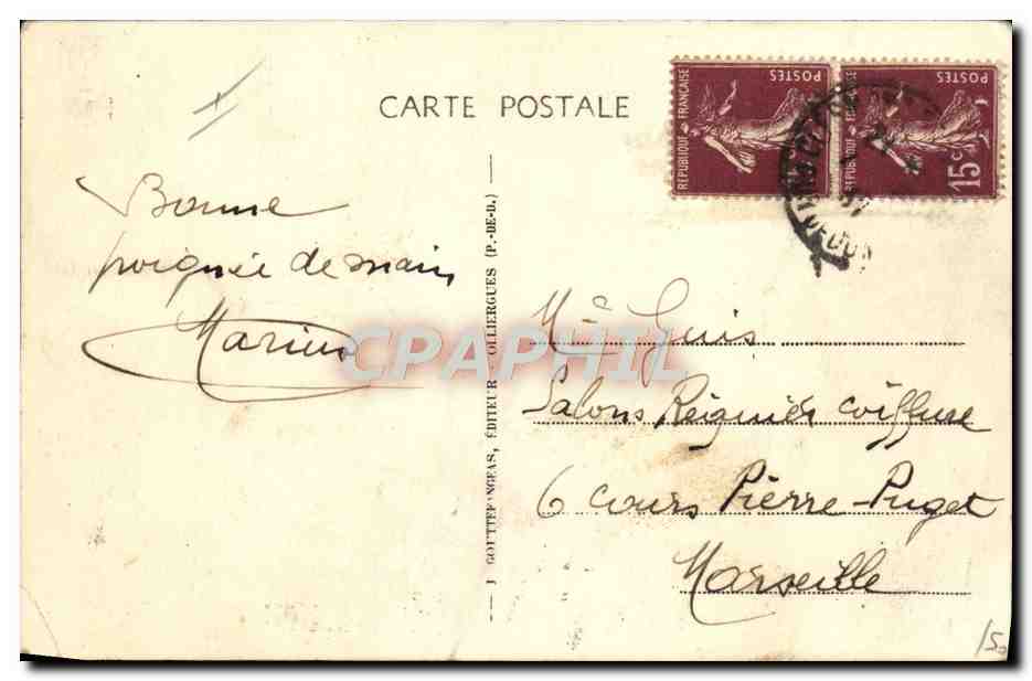 L'AUVERGNE — G D'O - 1219 — Aux innocents les mains pleines. — Reverso