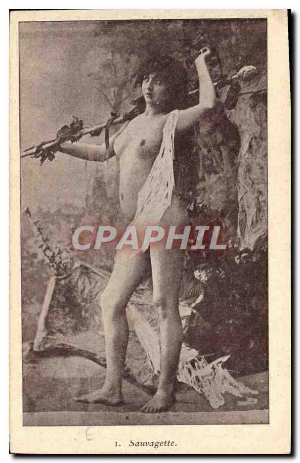 CPA Nu erotique Femme Sauvagette