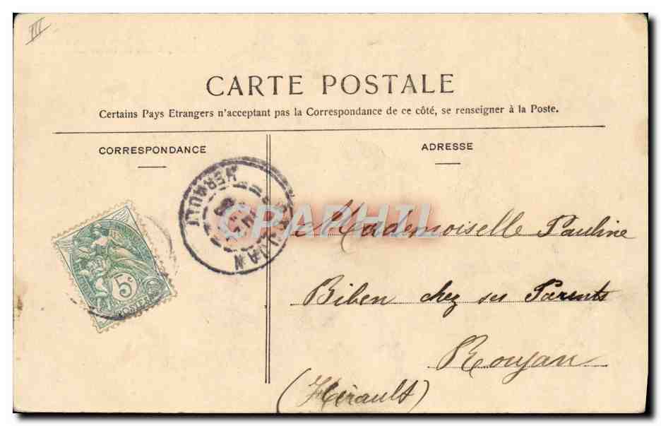 Jeune femme avec ombrelle — texte humoristique — éditeur NANCY — Verso