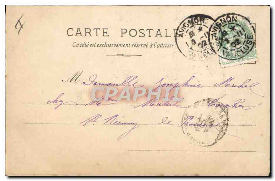 Femme en costume de cour — G. JALLY PARIS — S.I.R. SÉRIE N°84 — Verso