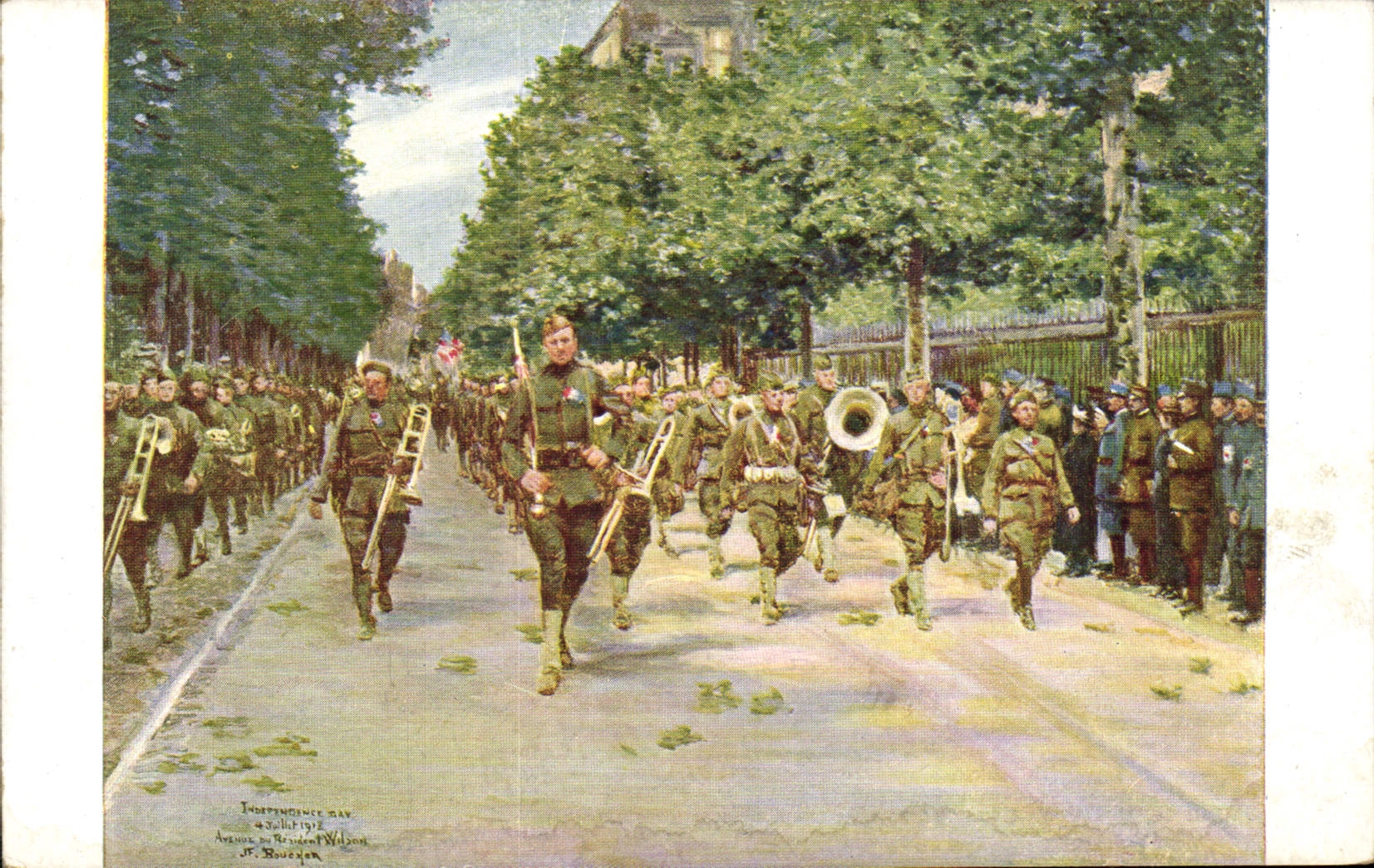 Independence Day — July 4th, 1918 — Avenue Président Wilson, Paris — J.-F. Bouchor