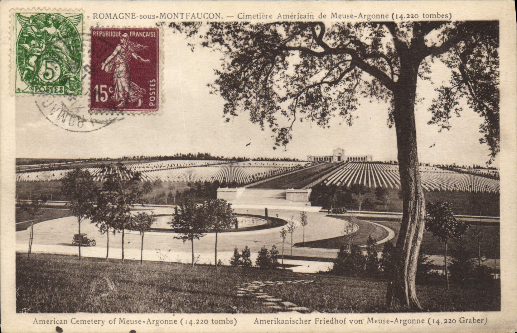 CPA Militaria Cimetiere americain Meuse Argonne 