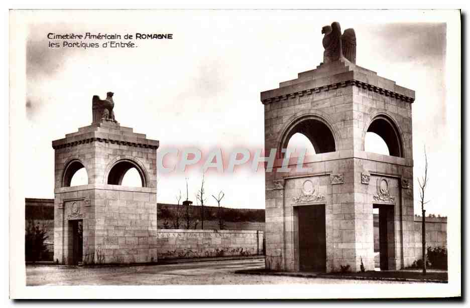 Cimetière Américain de Romaene — les Portiques d'Entrée — éditeur JACQUIN TOULOUSE
