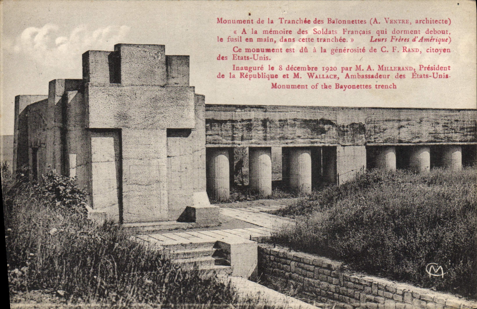 Monument de la Tranchée des Baïonnettes — A. Ventre, architecte — Édition Photo-Verticale Interdite