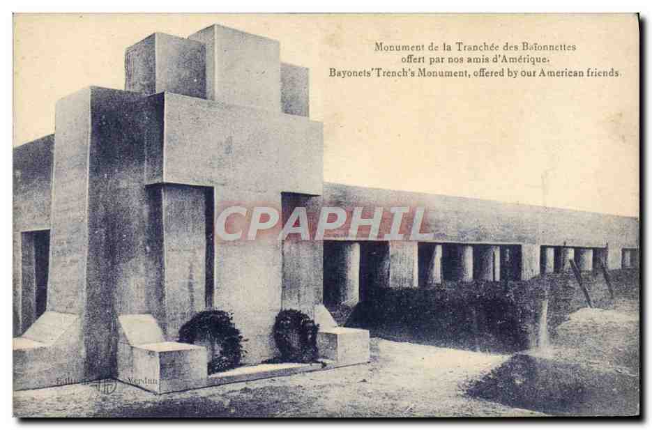 Monument de la Tranchée des Baïonnettes — offert par nos amis d'Amérique — Édition Verlun