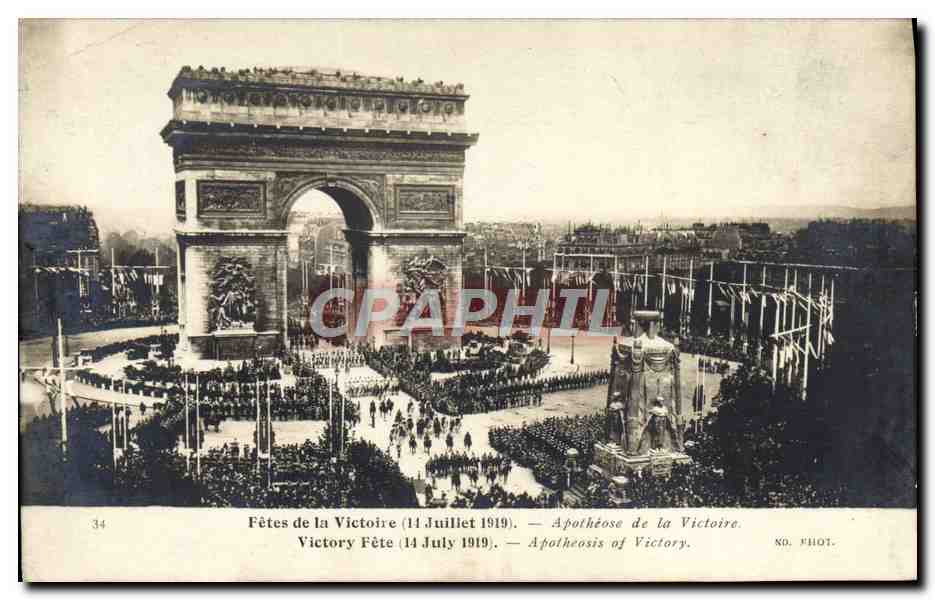 CPA Militaria Fetes de la victoire 14 juillet 1919 Apotheose de la Victoire 