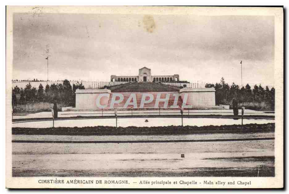 Cimetière américain de Romagne — Allée principale et chapelle