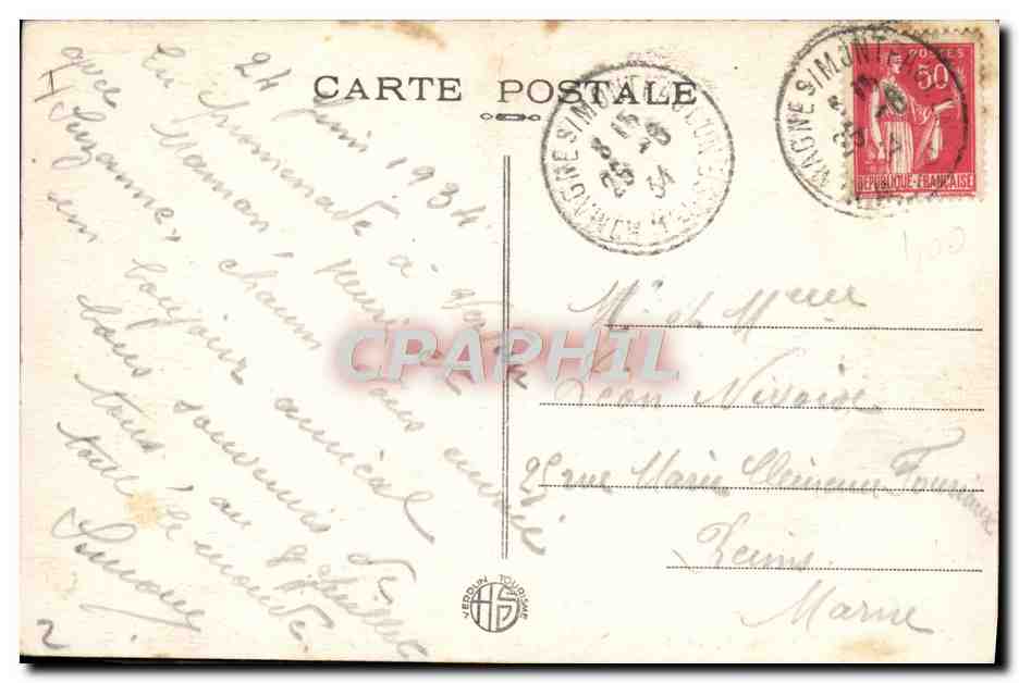 Cimetière américain de Romagne — Allée principale et chapelle — Verso