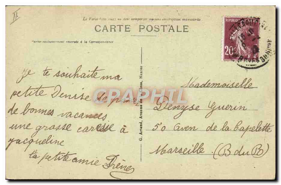 CPA Bateau Guerre En mer Cuirasse au large  — Verso