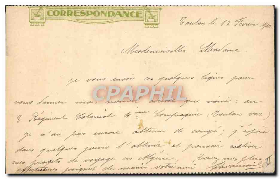 CPA Bateau Guerre  — Verso