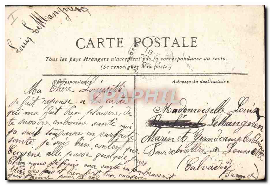 Félix — Détail du croiseur de 2e classe Téna — Marine française — Verso